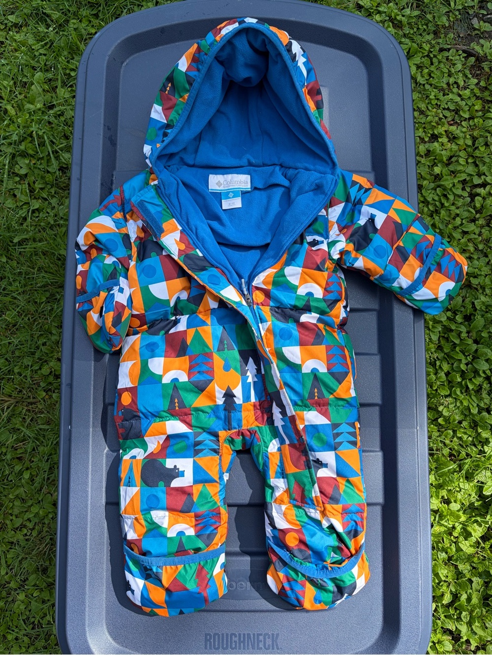 Columbia Multi-Color Geometric Snowsuit - Blue Lining